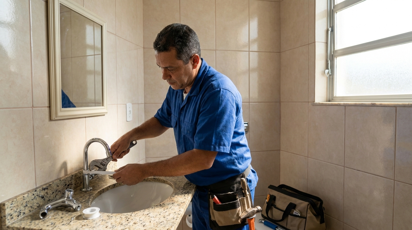 Instalação de torneira de banheiro em Macapá‑AP